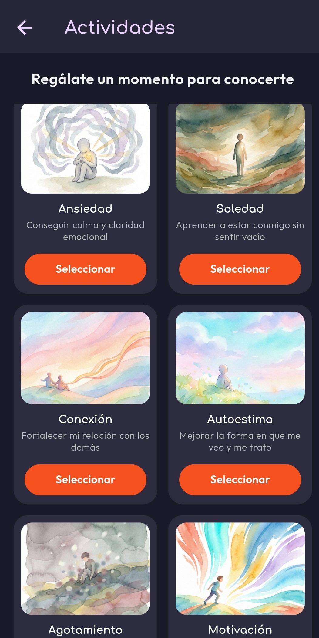 Pantalla Actividades